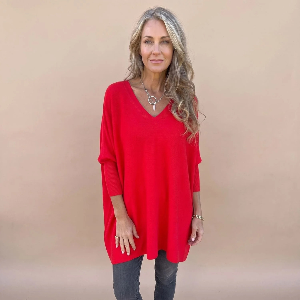 Constanze | Damen Pullover mit V-Ausschnitt