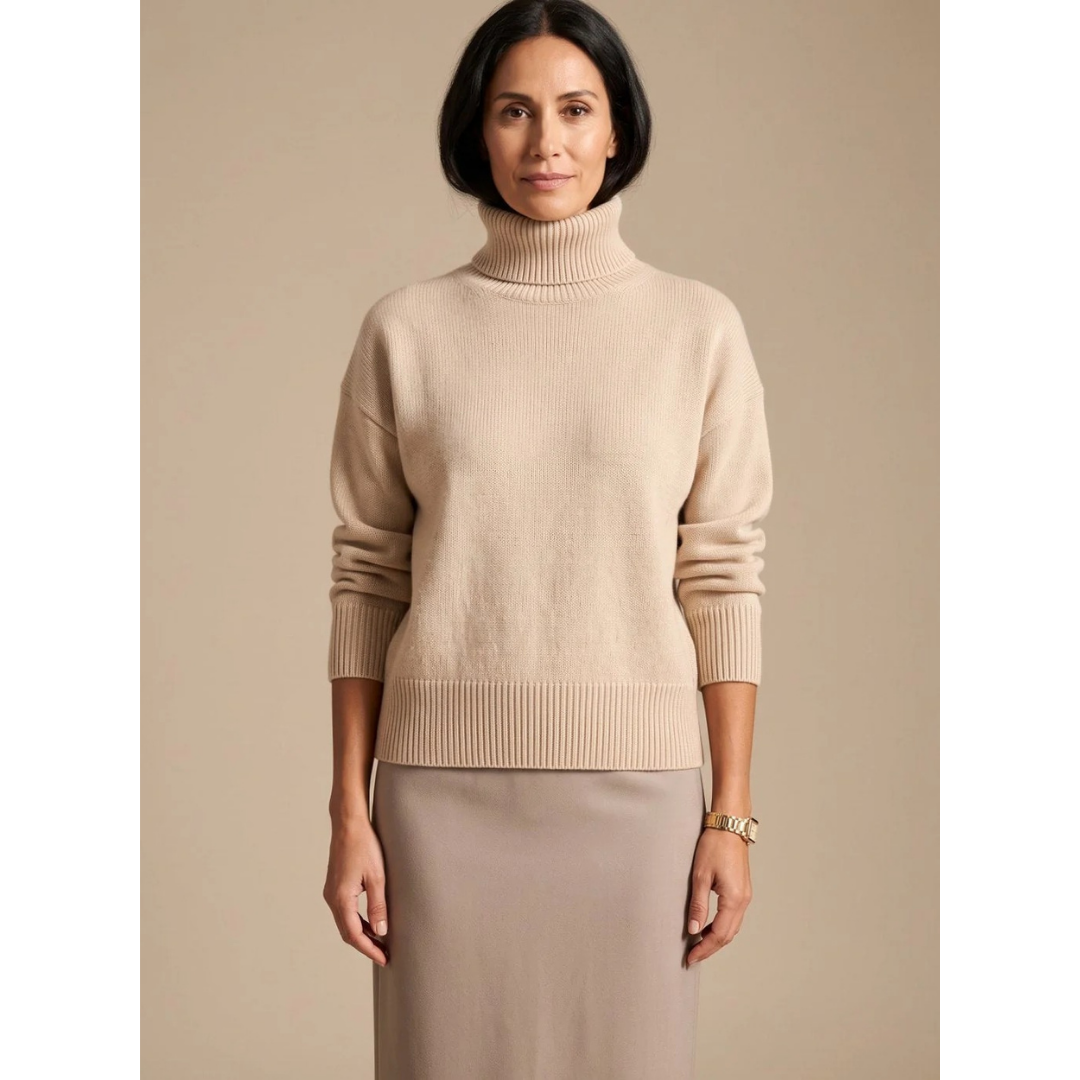 Constanze | Damen Rollkragenpullover mit Langarm  Bündchen
