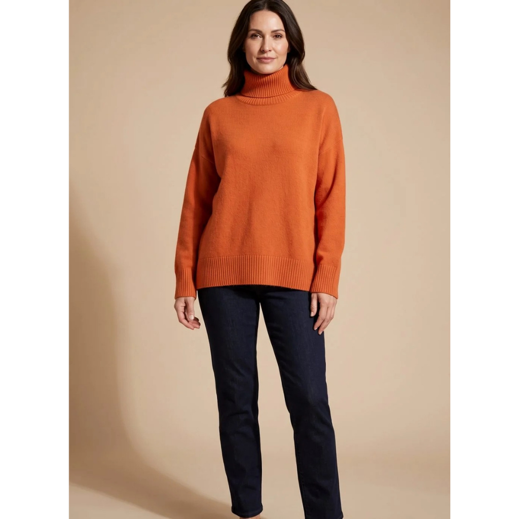 Constanze | Damen Rollkragenpullover mit Langarm  Bündchen