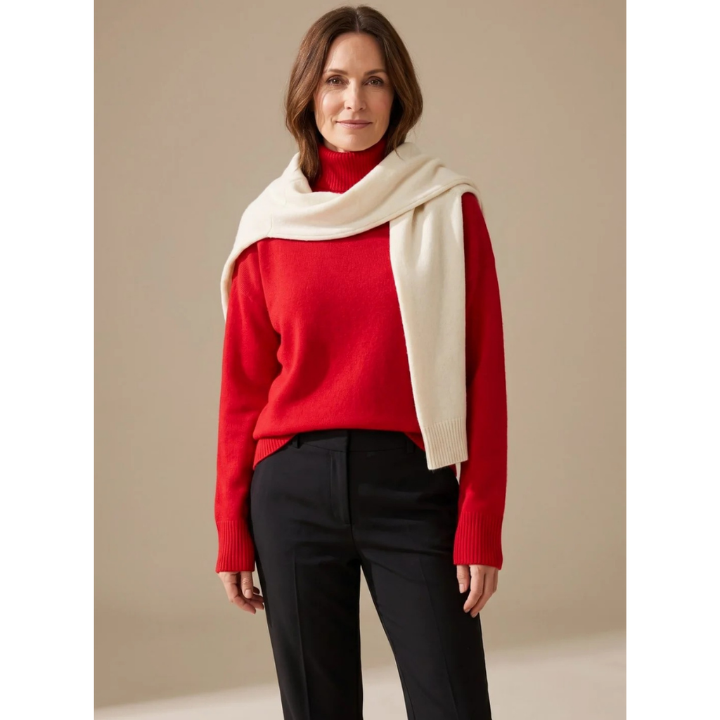 Constanze | Damen Rollkragenpullover mit Langarm  Bündchen