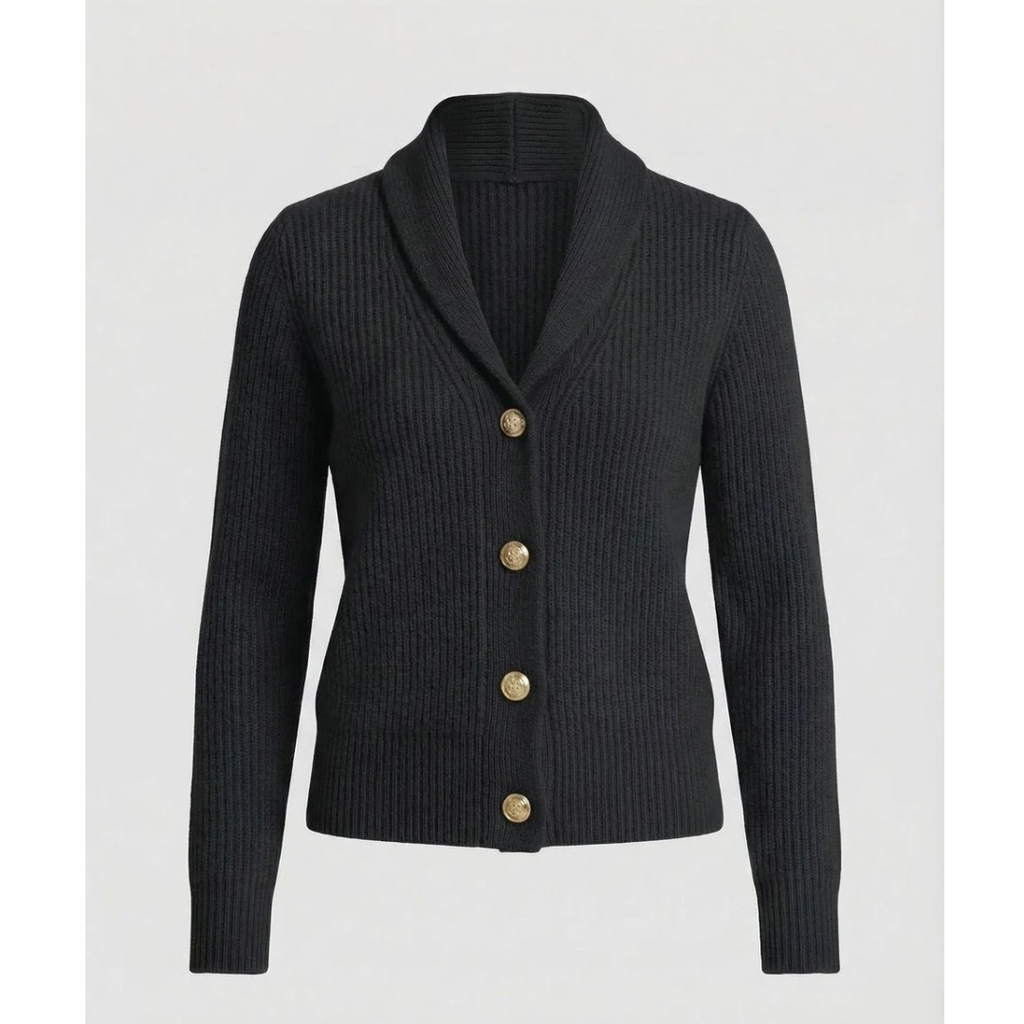 Cora | Damen Klassische Strickjacke mit Knopfleiste