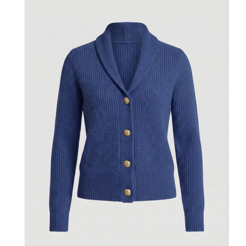 Cora | Damen Klassische Strickjacke mit Knopfleiste