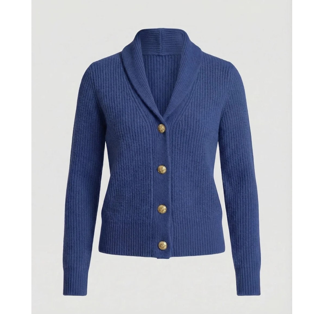 Cora | Damen Klassische Strickjacke mit Knopfleiste