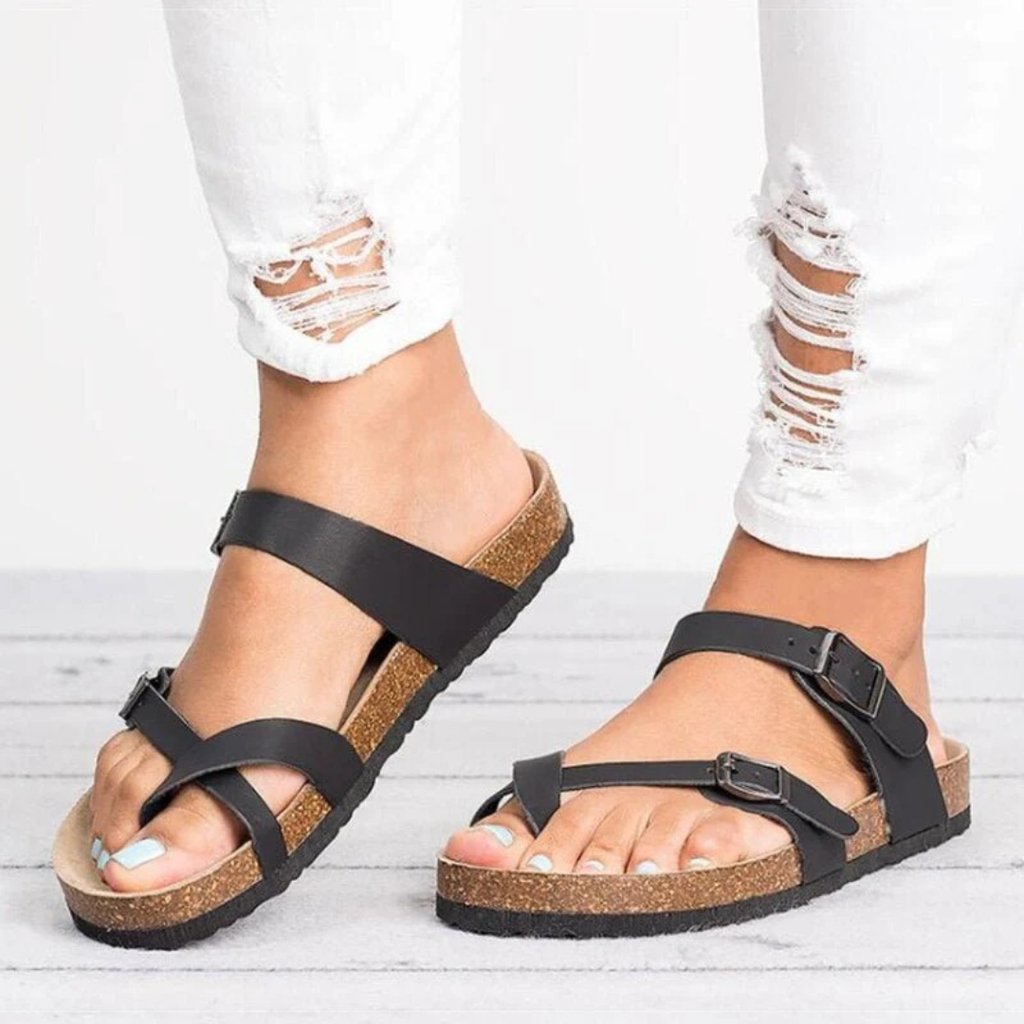 Cora | Damen Orthopädische Kork Sandalen