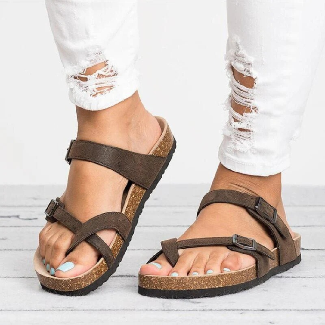 Cora | Damen Orthopädische Kork Sandalen