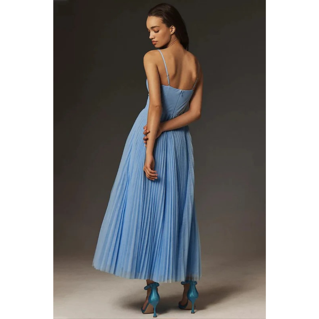 Corinna | Damen Elegante Slip Midikleid