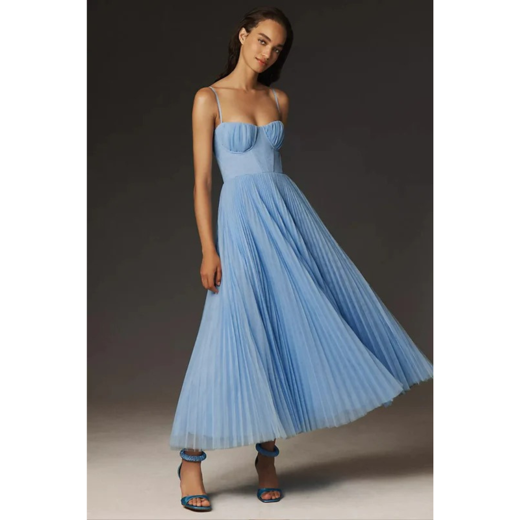 Corinna | Damen Elegante Slip Midikleid