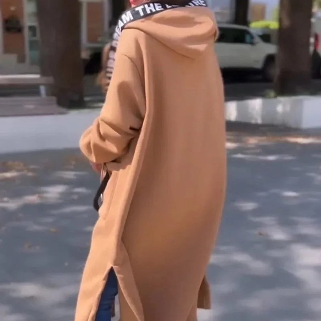 Corinna | Damen Lange Winterjacke mit Kapuze