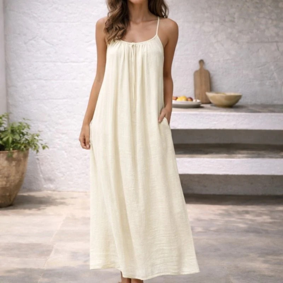 Cornelia | Damen Stilvolles Sommer Maxi Kleid