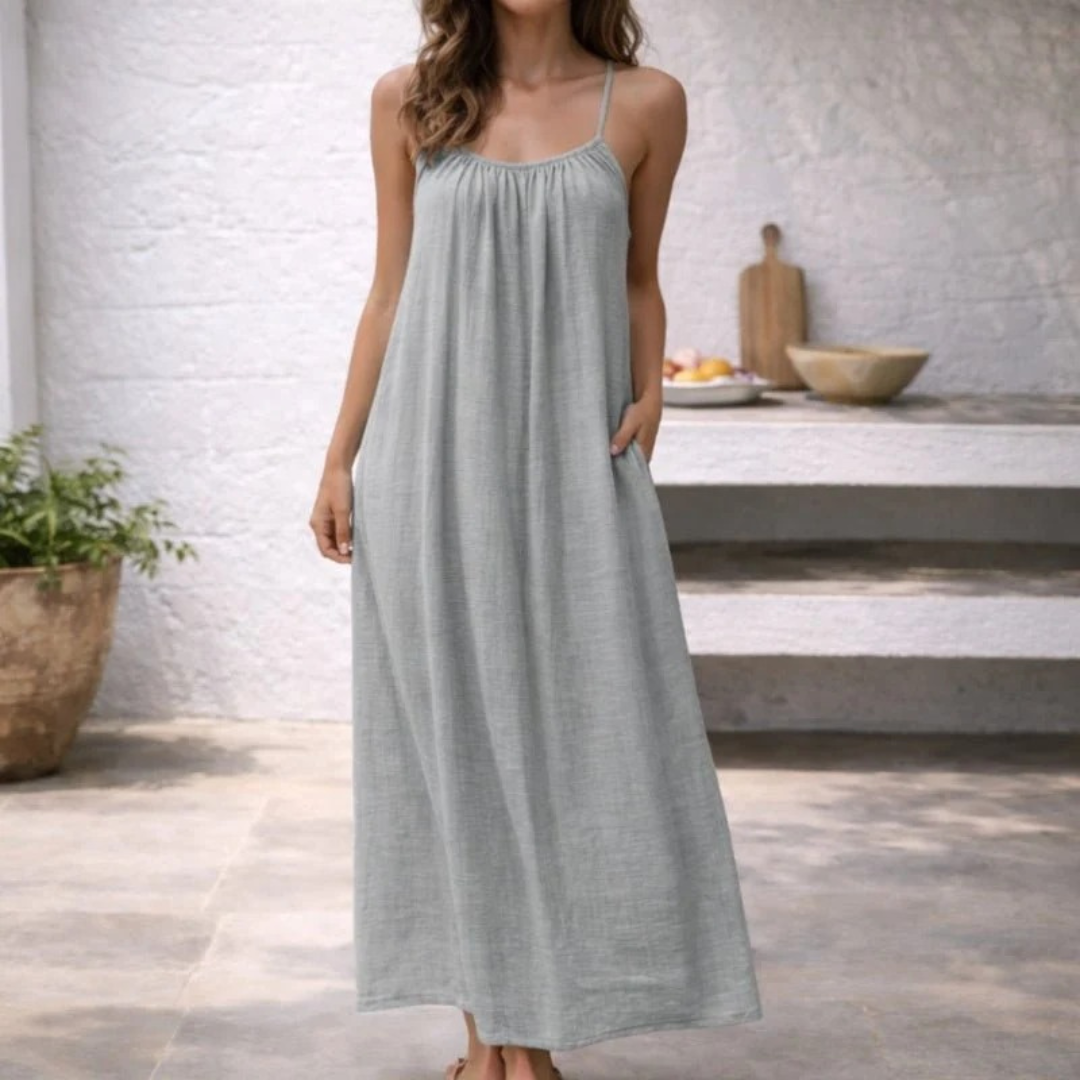 Cornelia | Damen Stilvolles Sommer Maxi Kleid