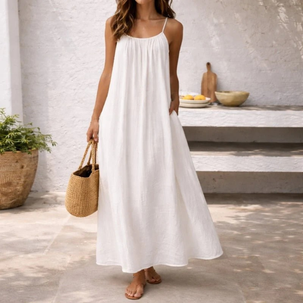 Cornelia | Damen Stilvolles Sommer Maxi Kleid