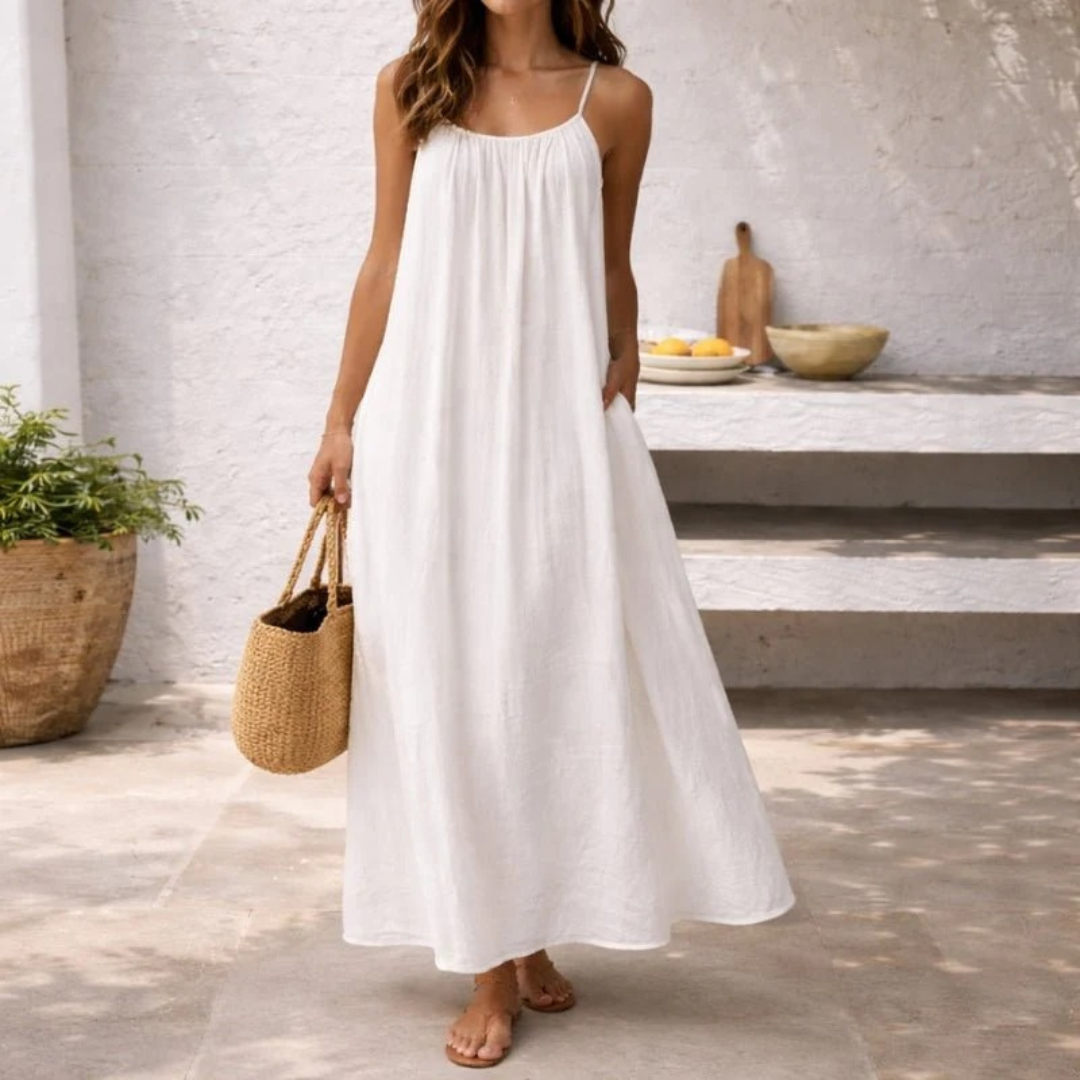 Cornelia | Damen Stilvolles Sommer Maxi Kleid