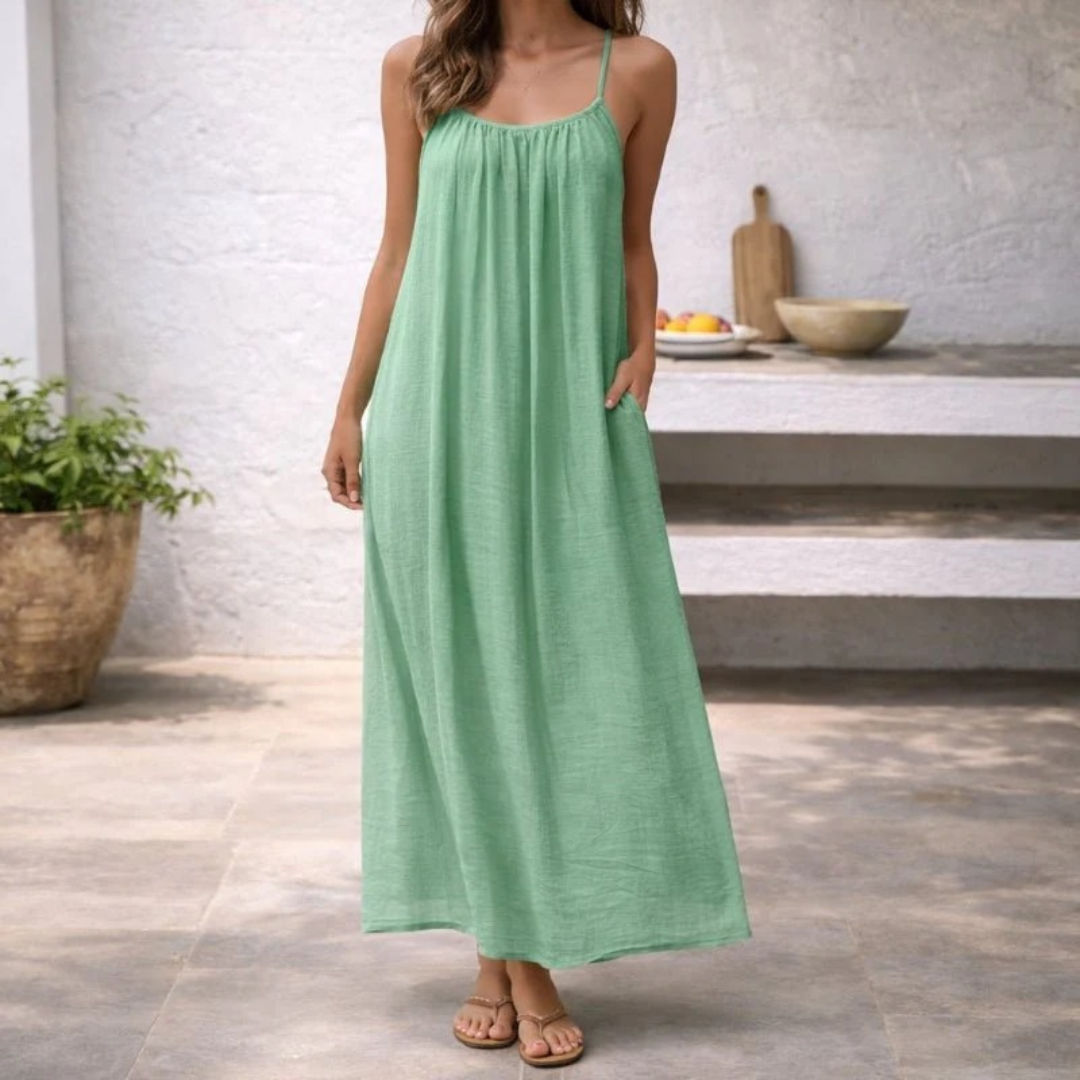 Cornelia | Damen Stilvolles Sommer Maxi Kleid