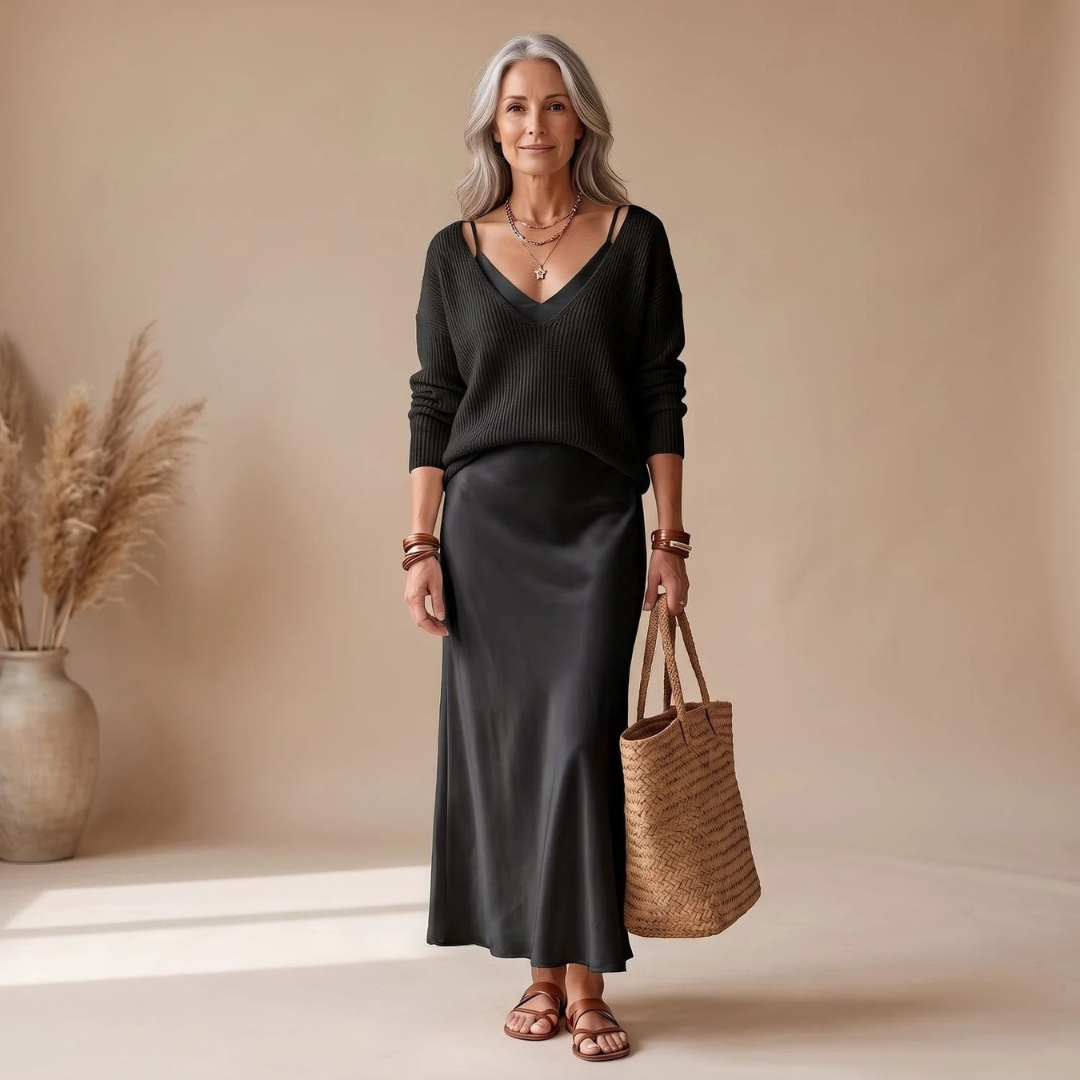 Dagmar | Damen Abendkleid mit Langarm
