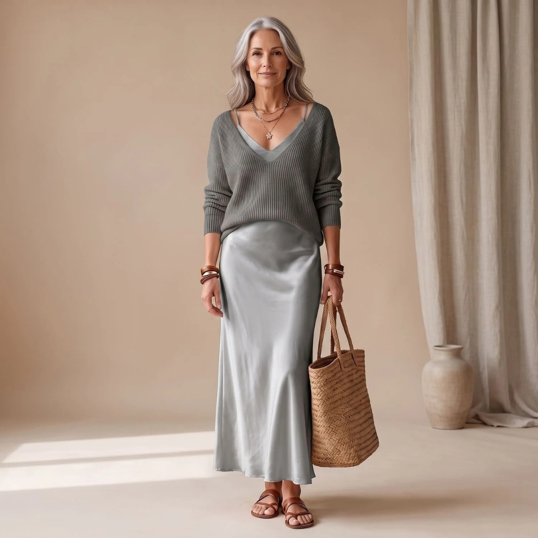 Dagmar | Damen Abendkleid mit Langarm