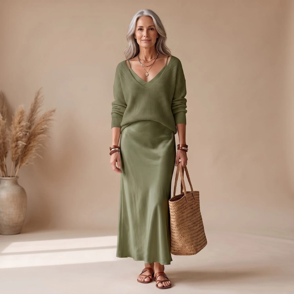 Dagmar | Damen Abendkleid mit Langarm
