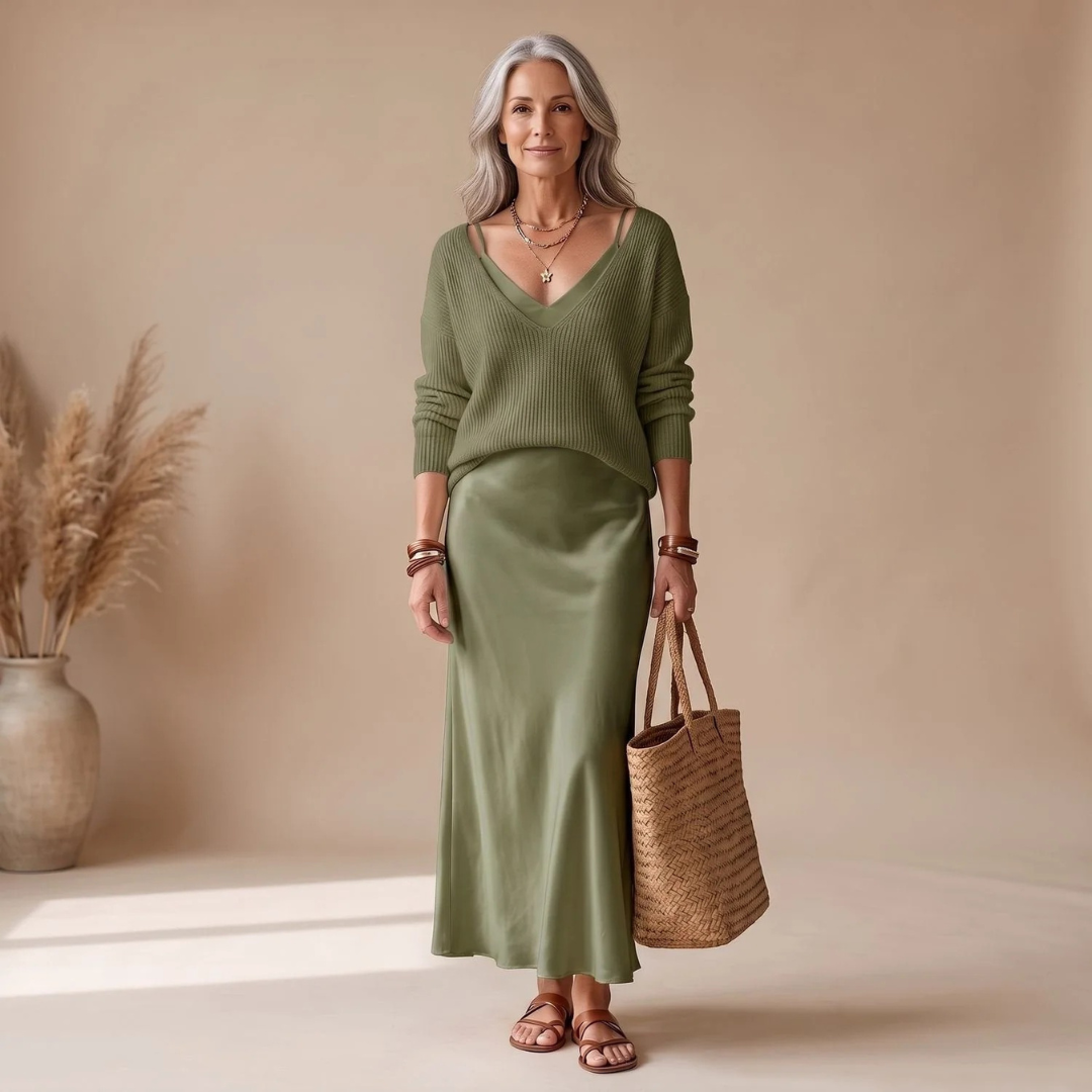 Dagmar | Damen Abendkleid mit Langarm