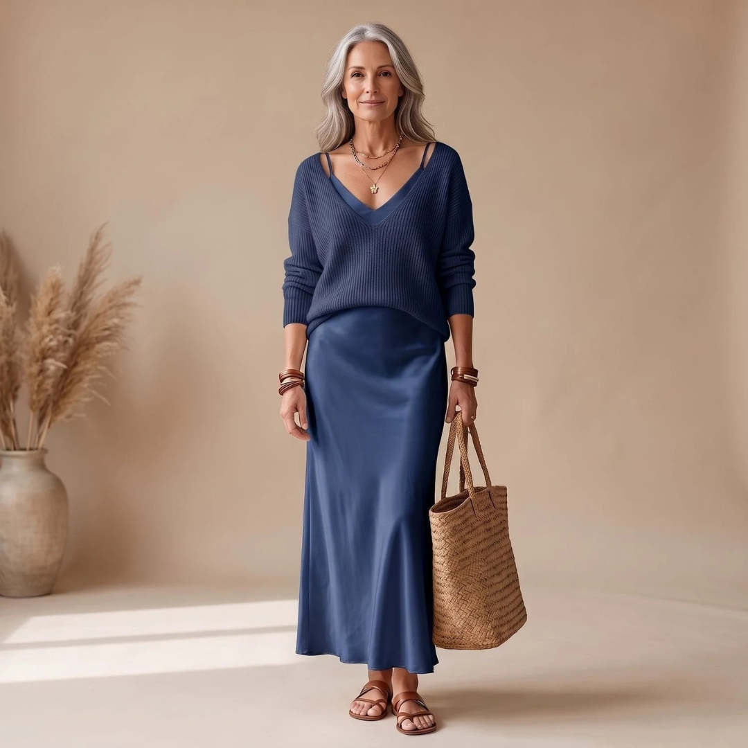 Dagmar | Damen Abendkleid mit Langarm