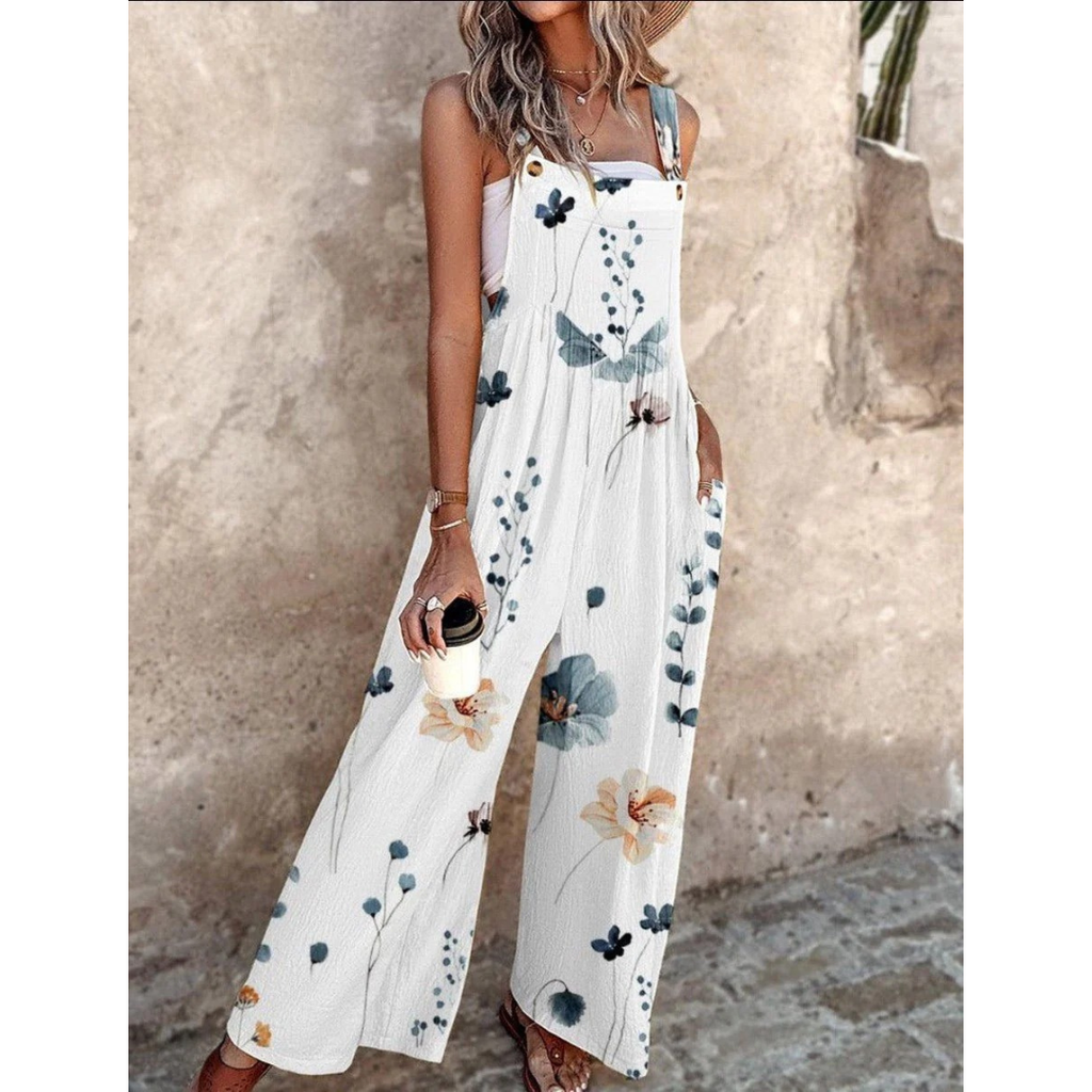 Dagmar | Damen Boho Blumen Jumpsuit