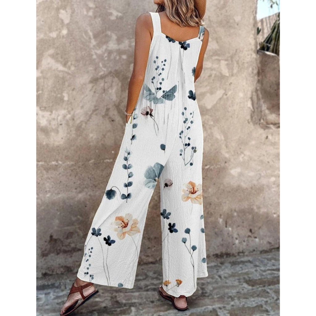 Dagmar | Damen Boho Blumen Jumpsuit