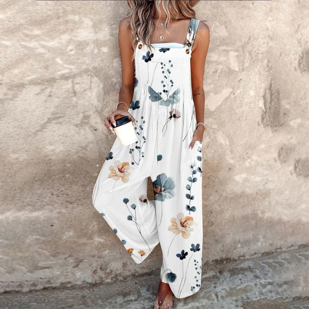 Dagmar | Damen Boho Blumen Jumpsuit