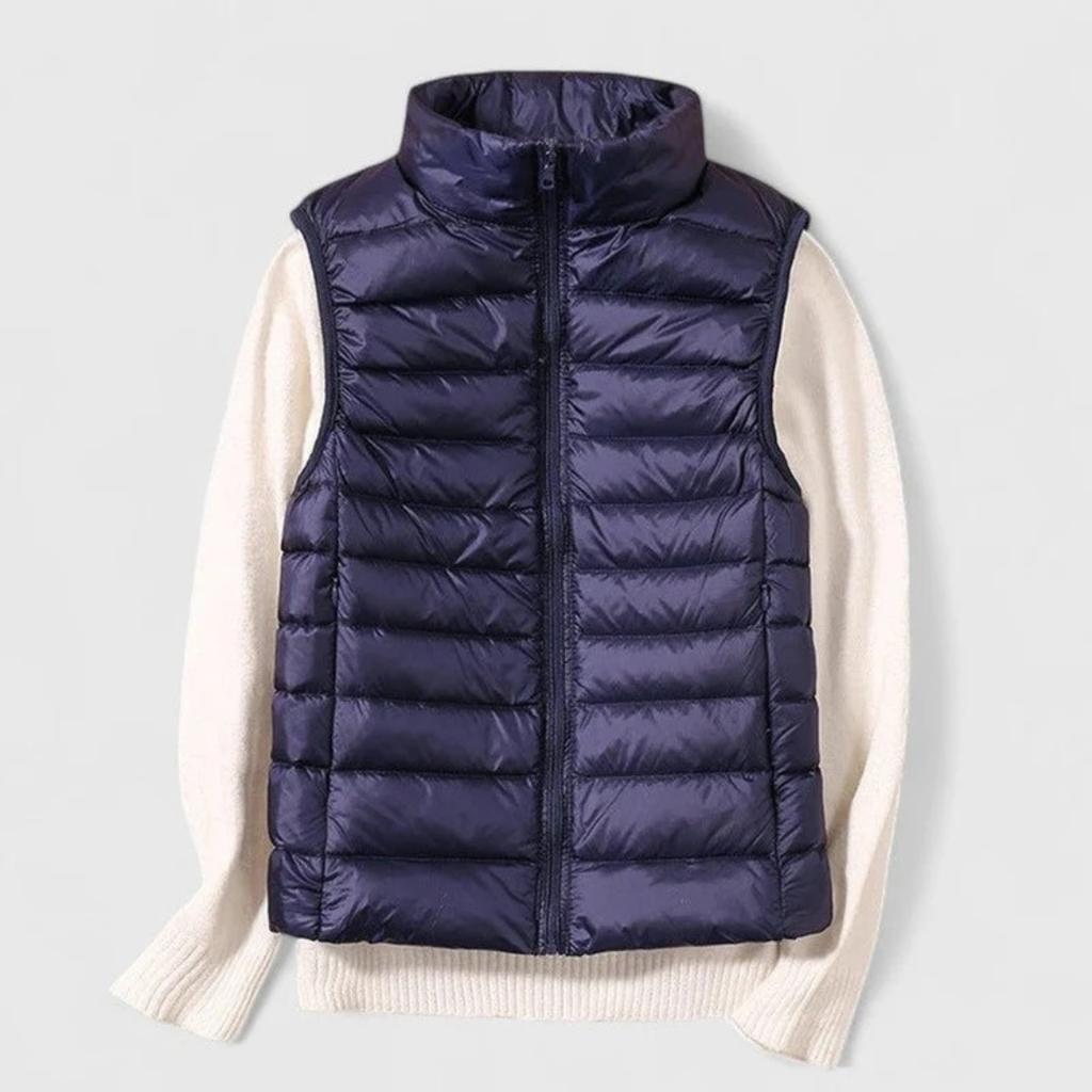 Dagmar | Damen Kurze Steppweste im Puffer Stil