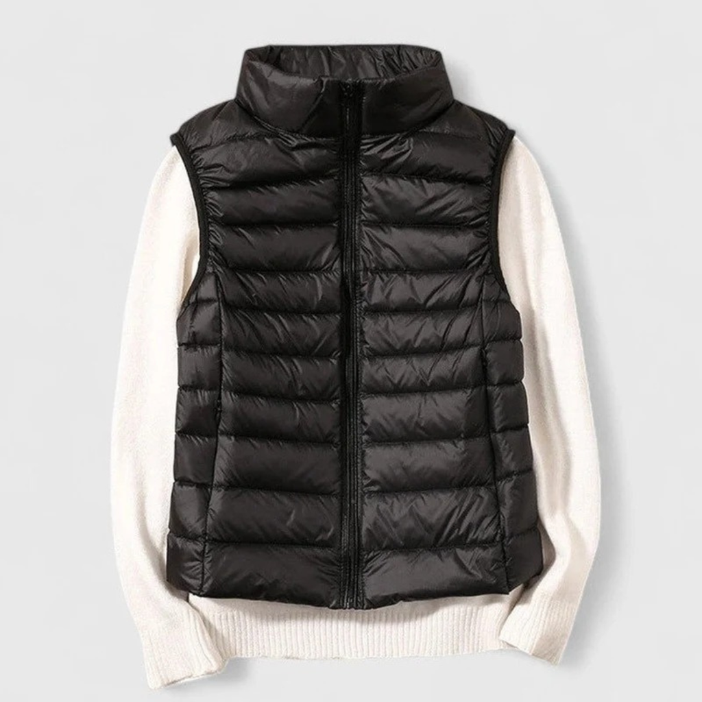 Dagmar | Damen Kurze Steppweste im Puffer Stil
