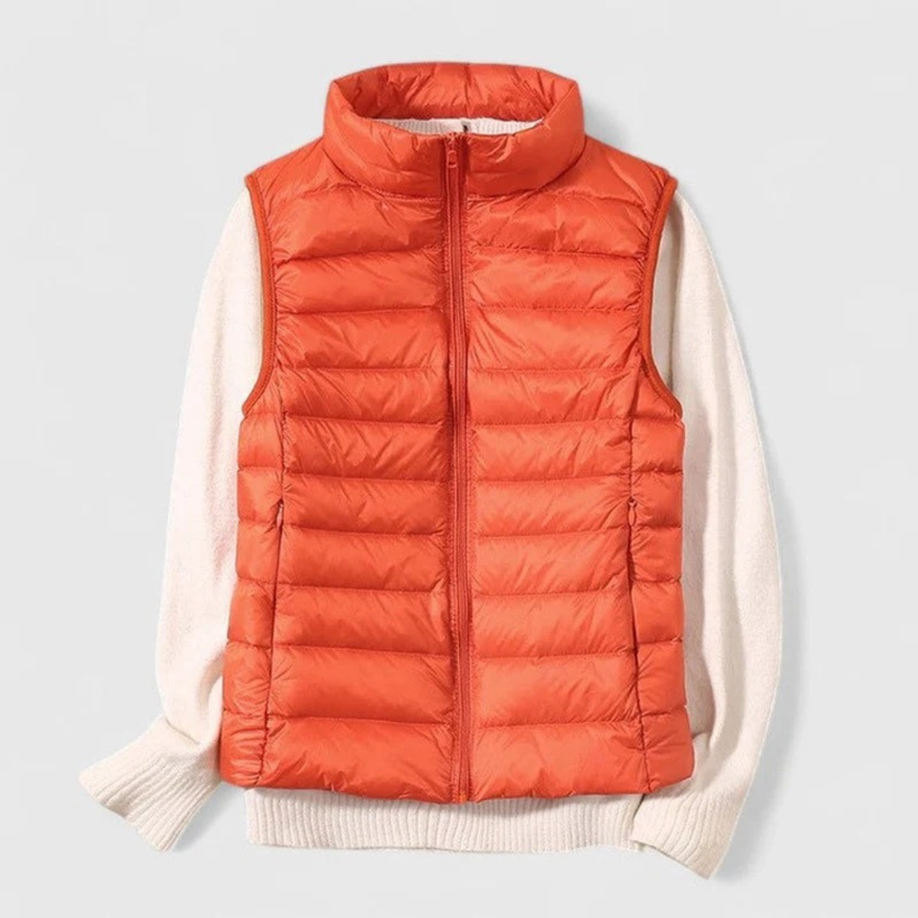 Dagmar | Damen Kurze Steppweste im Puffer Stil