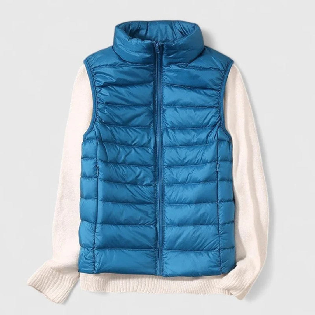 Dagmar | Damen Kurze Steppweste im Puffer Stil