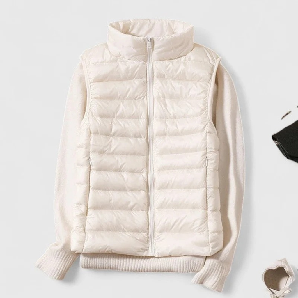 Dagmar | Damen Kurze Steppweste im Puffer Stil
