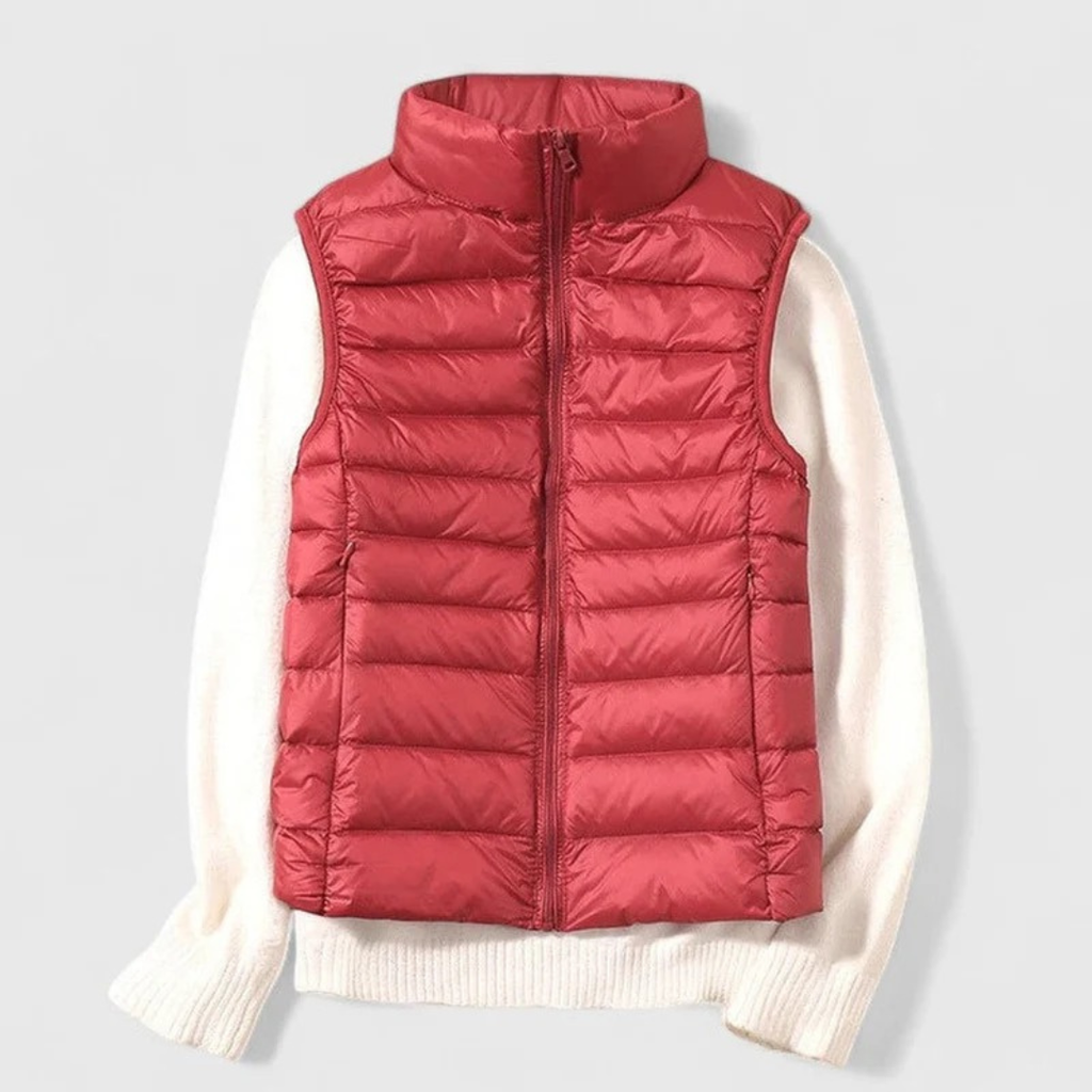 Dagmar | Damen Kurze Steppweste im Puffer Stil