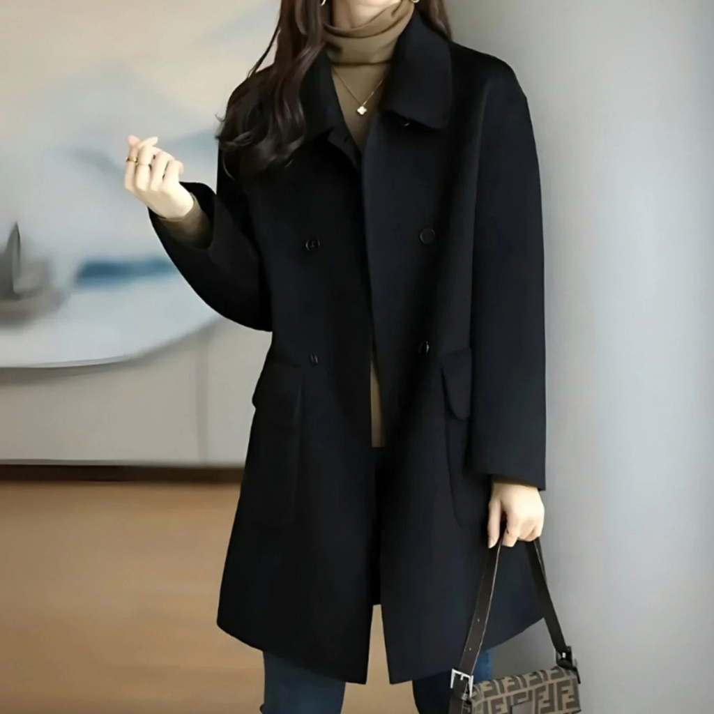 Dahab | Damen Winterjacke im Midi Stil mit Taschen