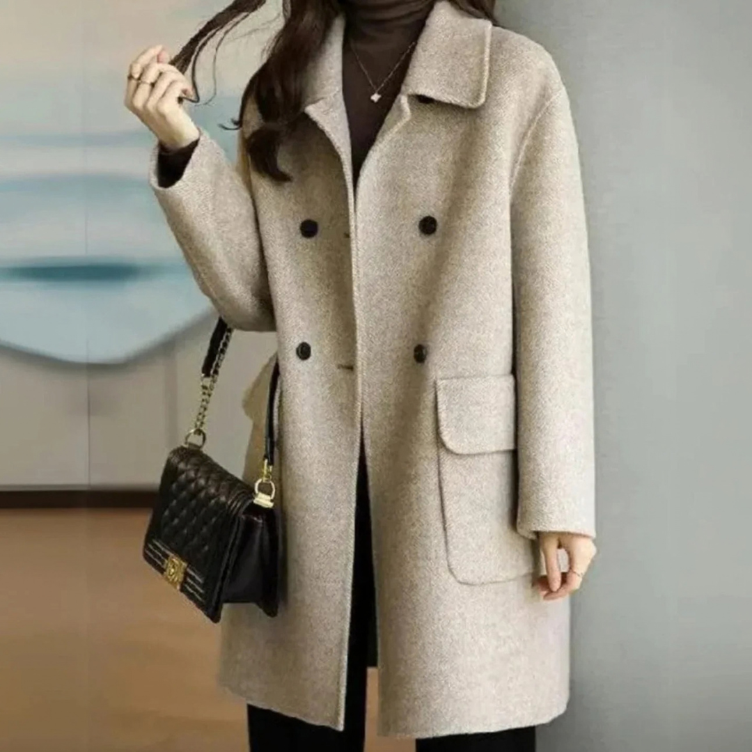 Dahab | Damen Winterjacke im Midi Stil mit Taschen