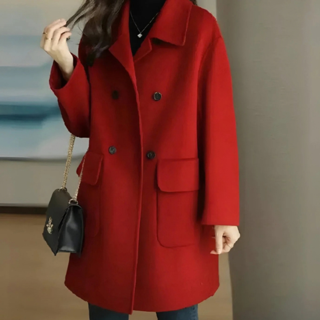 Dahab | Damen Winterjacke im Midi Stil mit Taschen