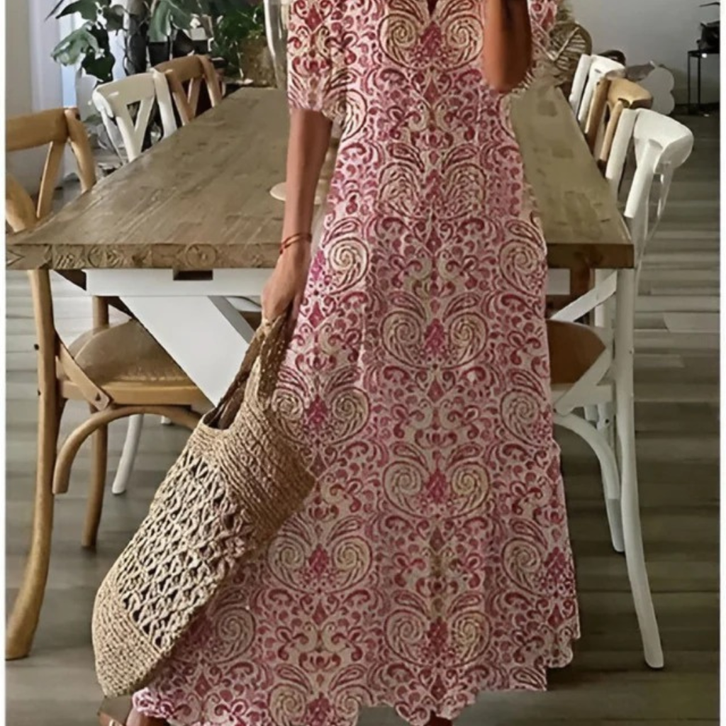 Dalia | Damen Elegantes Maxikleid im Boho Stil