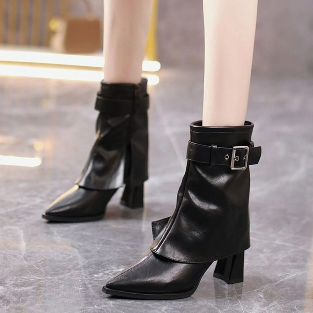 Dalia | Damen Orthopädische Stiefeletten mit Riemen und Absatz