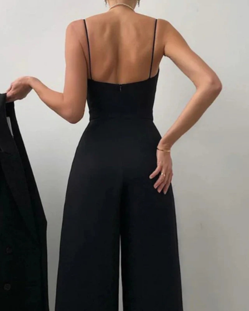 Jumpsuit mit Wickeloberteil – Weit Geschnittenes Bein für Damen bei Hochzeiten
