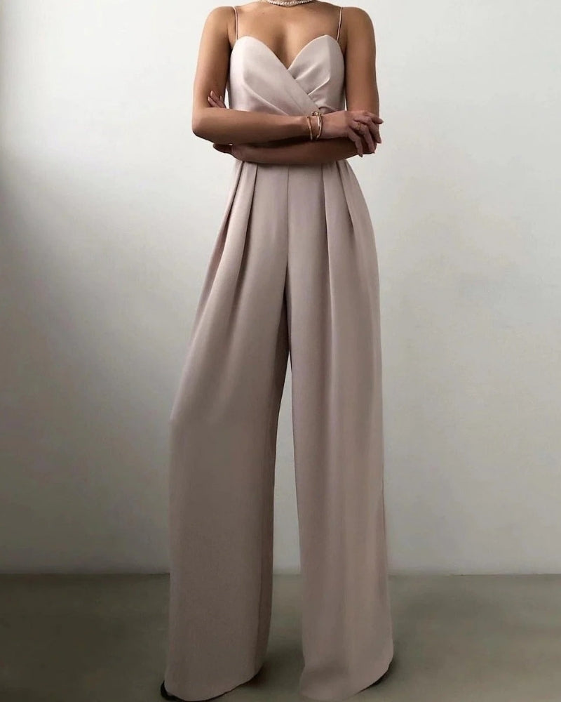 Jumpsuit mit Wickeloberteil – Weit Geschnittenes Bein für Damen bei Hochzeiten