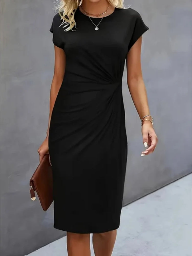 Damen Midi Abendkleid – Kurzarmkleid für Formelle Anlässe