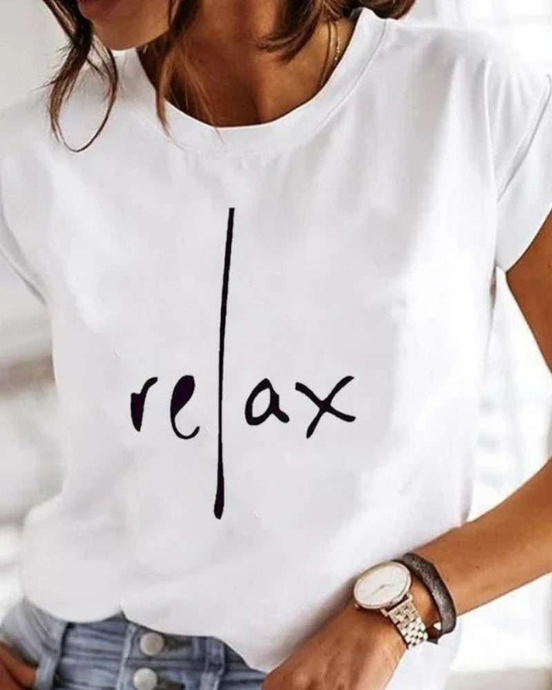 Damen Sommer T-Shirt mit Print | Kurzarm