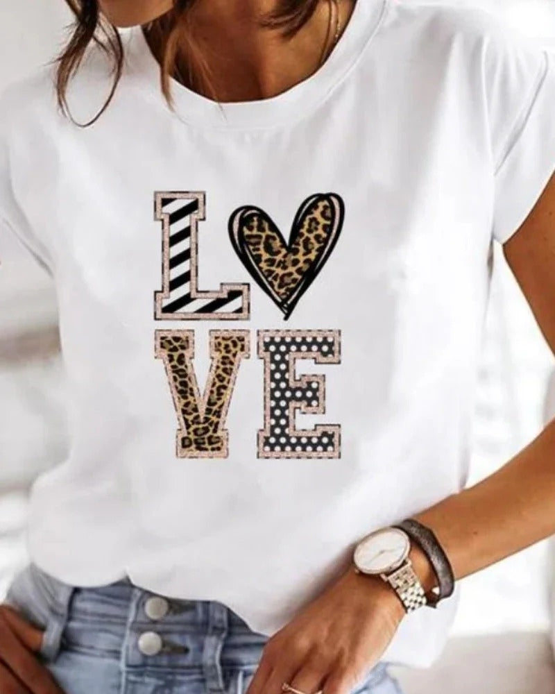 Damen Sommer T-Shirt weiß | Kurzarm