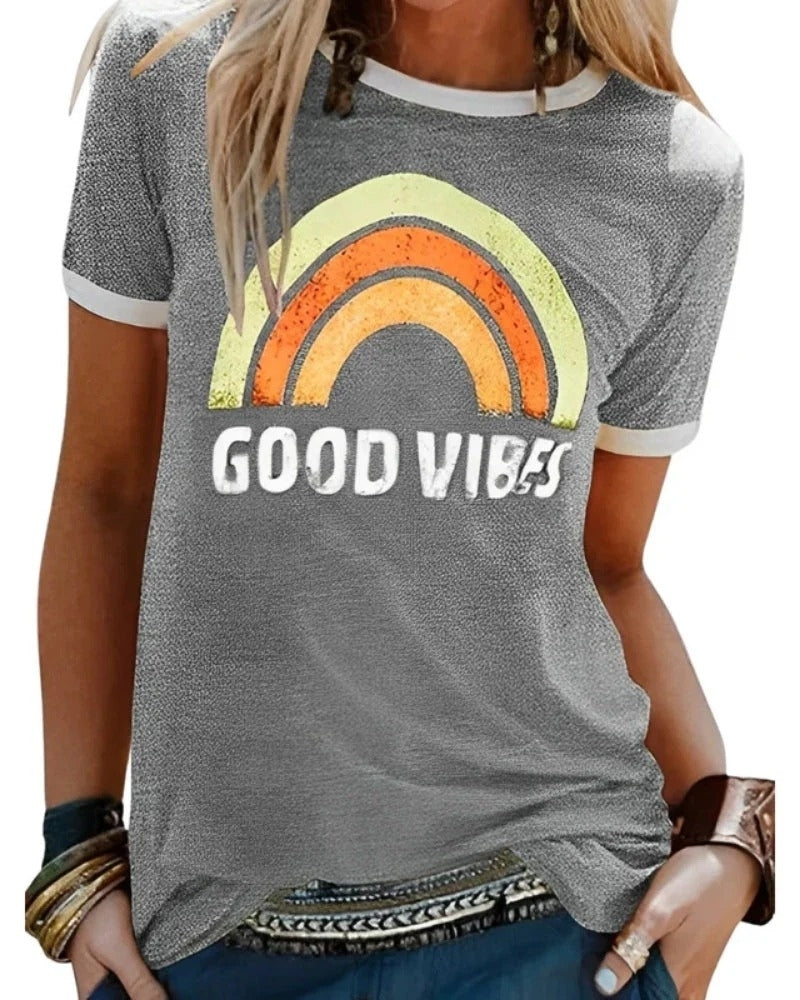 Damen T-Shirt mit Print | Sommer Kurzarm