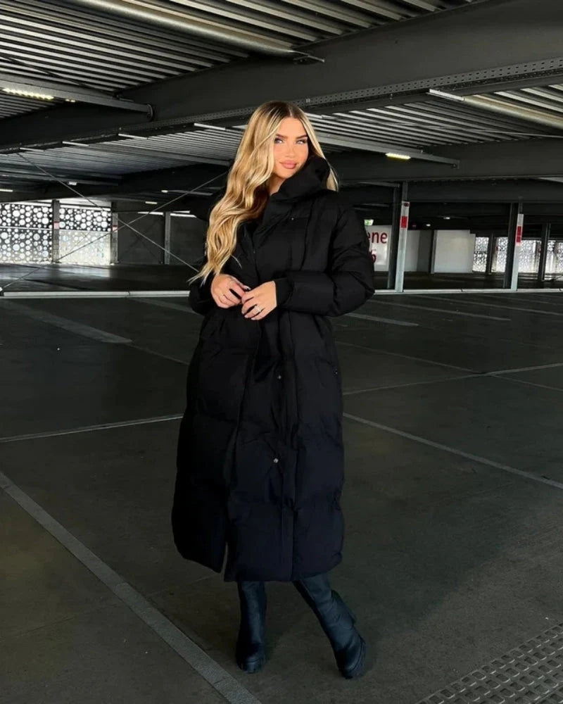 Damen Winterjacke im Glänzenden Puffer-Look – Mantel für Kalte Tage