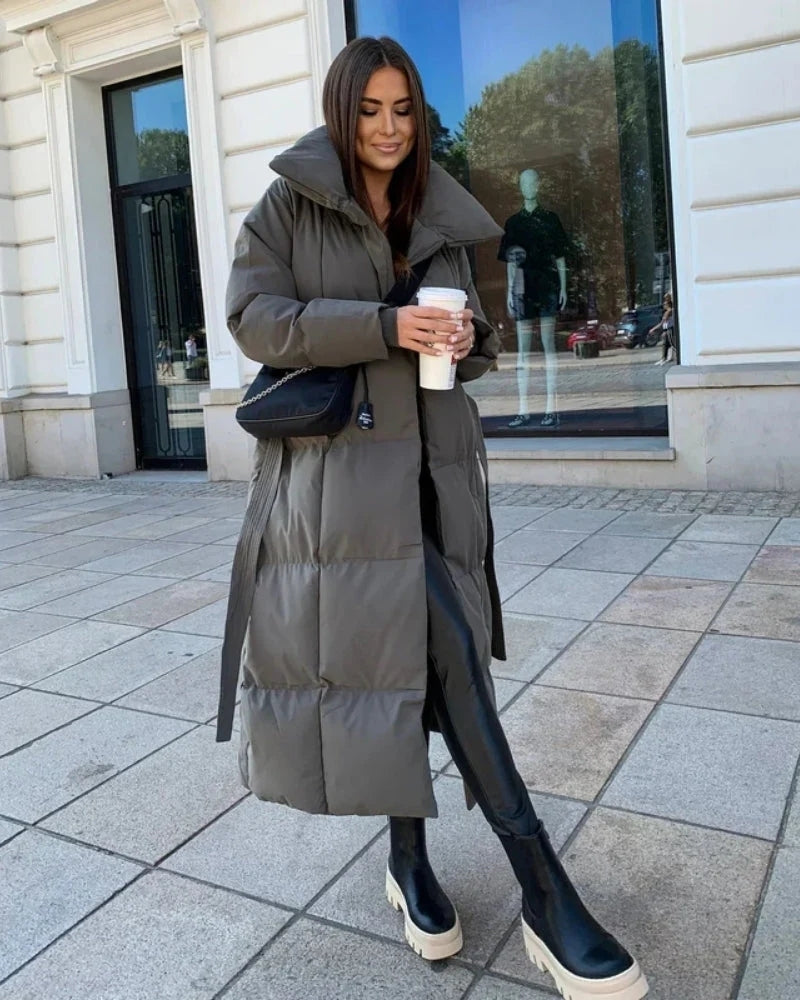 Damen Winterjacke im Glänzenden Puffer-Look – Mantel für Kalte Tage