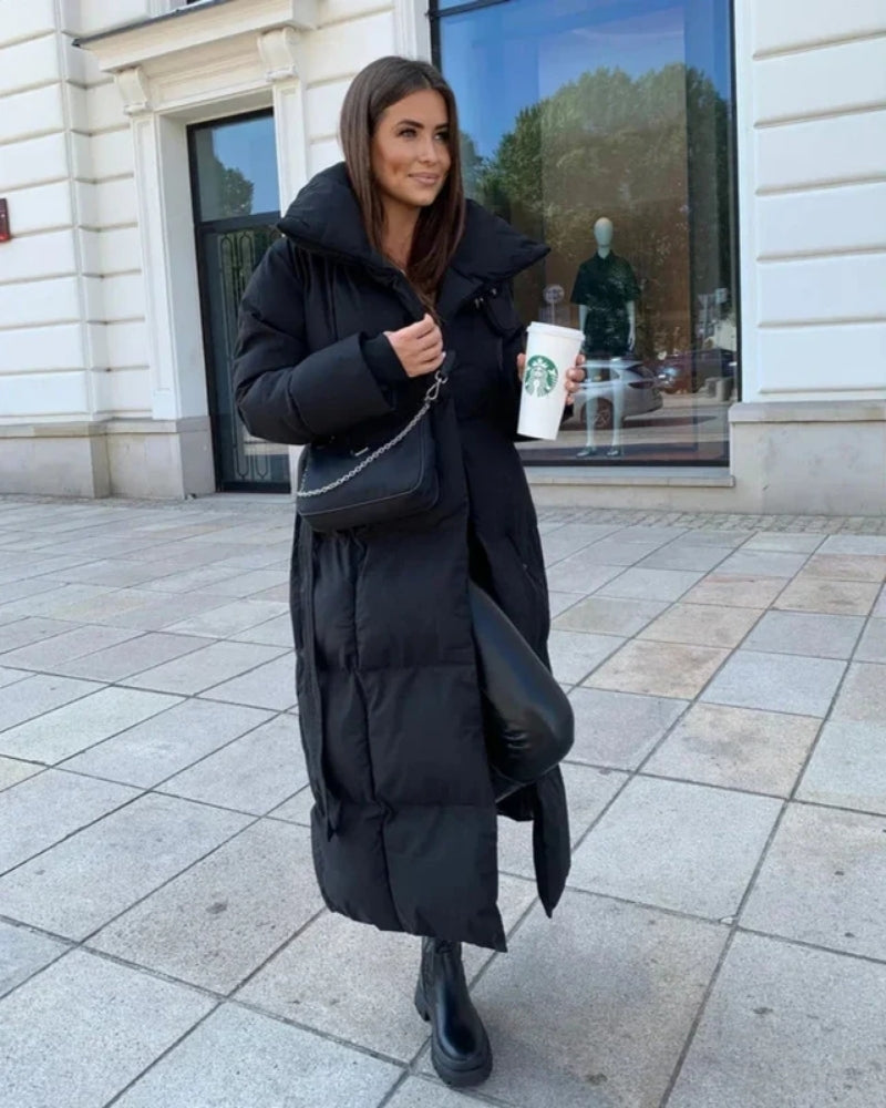 Damen Winterjacke im Glänzenden Puffer-Look – Mantel für Kalte Tage