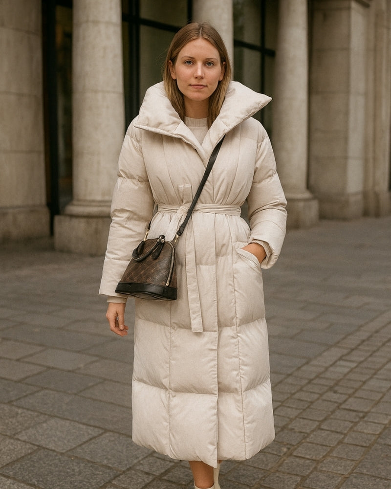 Damen Winterjacke im Glänzenden Puffer-Look – Mantel für Kalte Tage