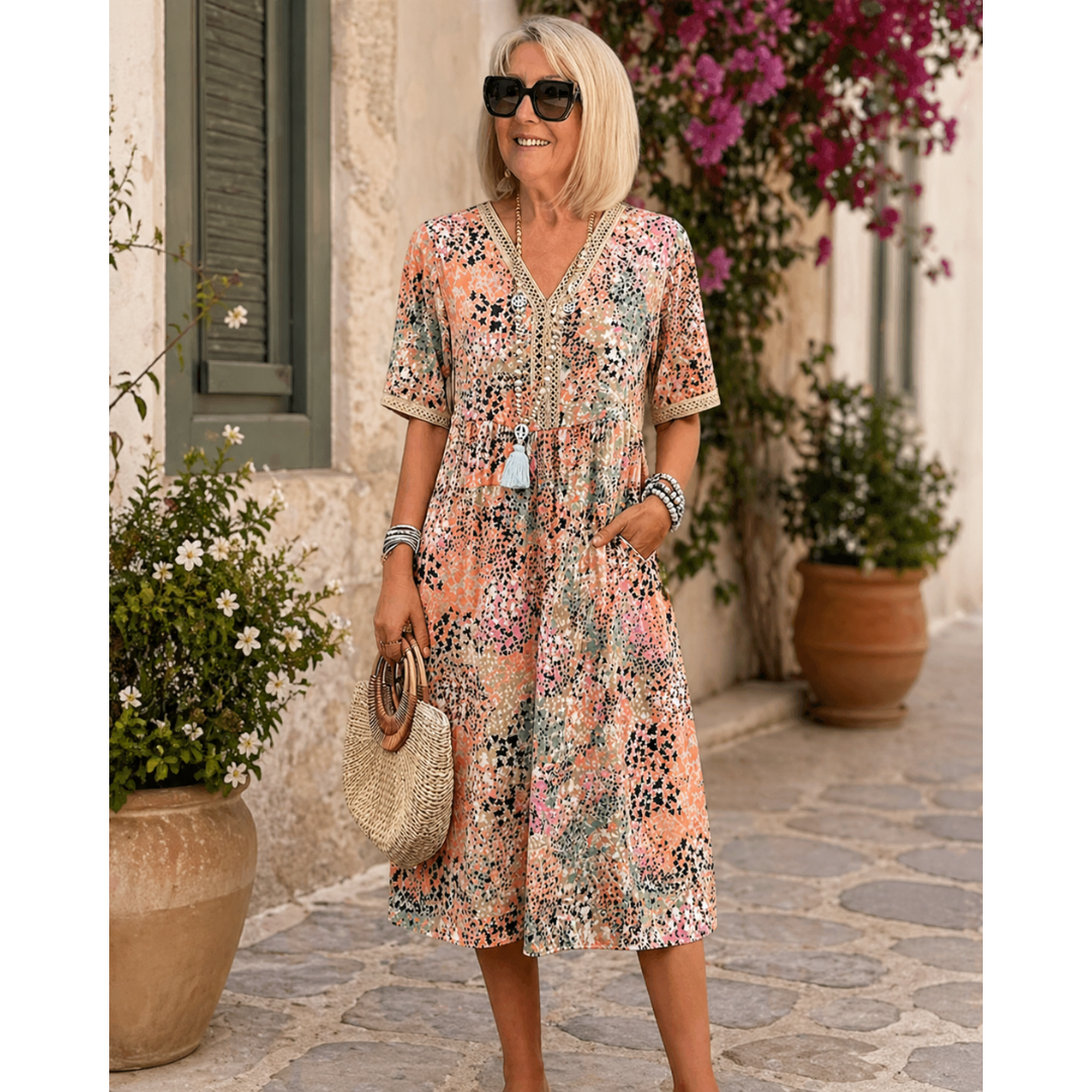 Dana | Damen Sommer Midikleid für den Abend
