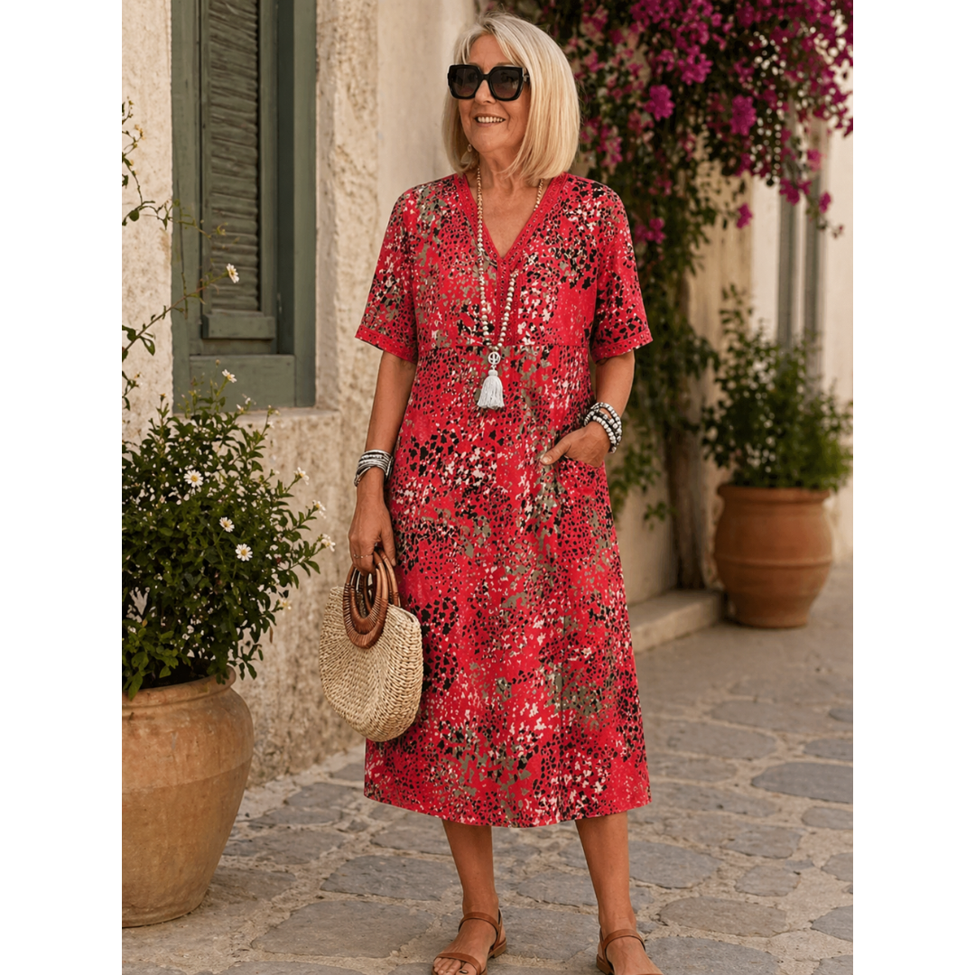 Dana | Damen Sommer Midikleid für den Abend