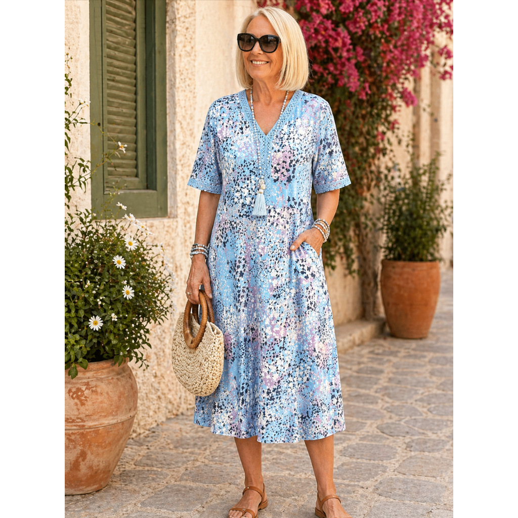 Dana | Damen Sommer Midikleid für den Abend