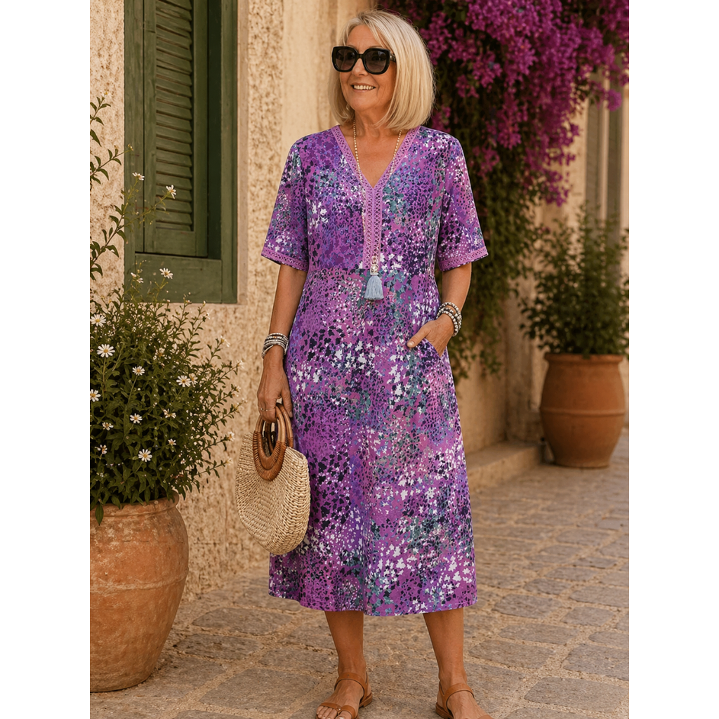 Dana | Damen Sommer Midikleid für den Abend
